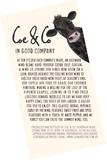 Wine label for Leaning Cow shiraz
