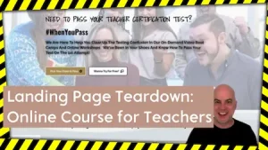 Online course landing page teardowns