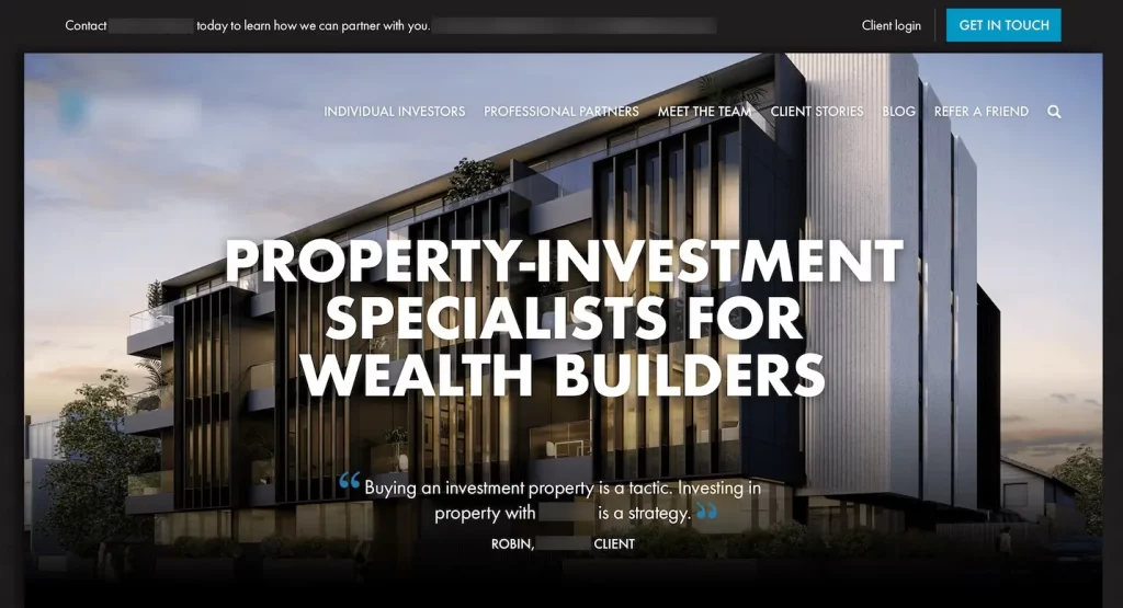 Property advisors new homepage