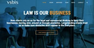 Top of the homepage in this website copywriting example for a very different law firm