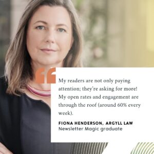 Fiona Henderson email newsletter course testimonial